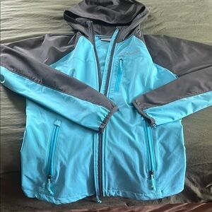 Columbia Women's Jacket - Light Blue and Gray